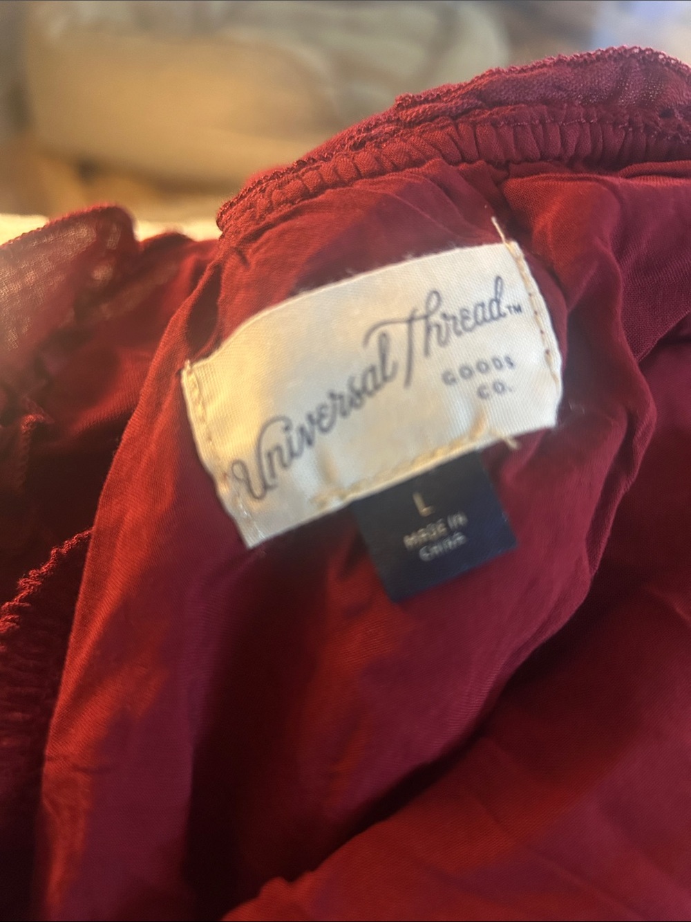 NWT Universal Thread cami ruffle A-line dress in Maroon - Picture 7 of 8